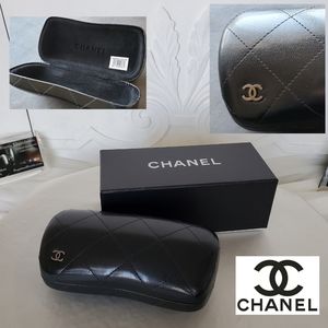 🖤 CHANEL Large Black Hard Shell Sunglasses Case